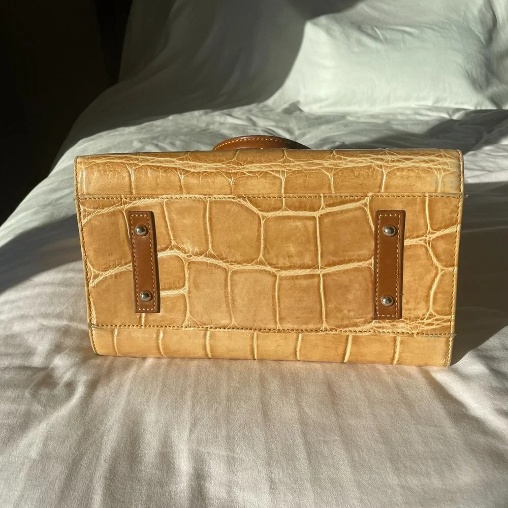 Like new Dooney Bourke Tan Exotic leather Handbag - Picture 3 of 4